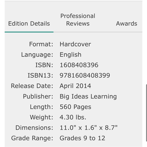 Big Ideas Math Geometry Textbook - Picture 2 of 2